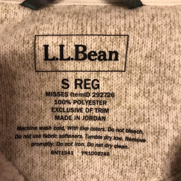 LL Bean sweater with snap neck closure. - Picture 6 of 9